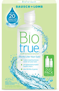 3 PACK OF Bausch & Lomb Biotrue Multi-Purpose Solution Duo Pack 420ml (300ml + 120ml)