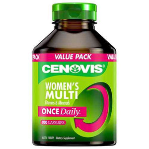 3 PACK OF Cenovis Once Daily Women's Multi Capsules Value Pack 100