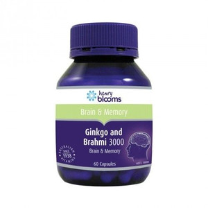 3 PACK OF Henry Blooms Ginkgo and Brahmi 3000 60 Capsules