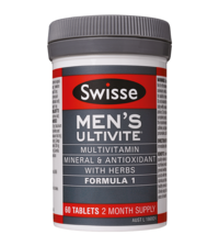 3 PACK OF Swisse Ultivite Mens Formula 1 60 Tablets