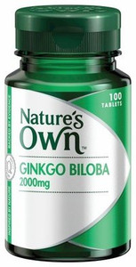 Natures Own Ginkgo Biloba 2000mg Tablets 100