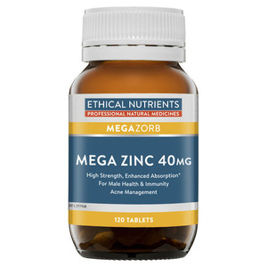 Ethical Nutrients Megazorb Mega Zinc 40mg 120 Tablets