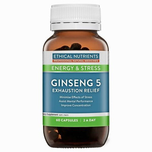 Ethical Nutrients Ginseng 5 Exhaustion Relief 60 Capsules