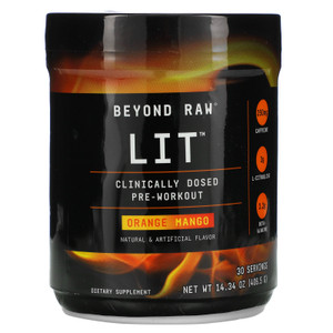 GNC Beyond Raw, LIT, Clinically Dosed Pre-Workout, Orange Mango, 14.34 oz (406.5 g),GNC Beyond Raw, LIT, Clinically Dosed Pre-Workout, Orange Mango, 14.34 oz (406.5 g)