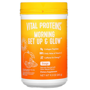Vital Proteins, Morning Get Up & Glow, Orange , 9.3 oz (265 g),Vital Proteins, Morning Get Up & Glow, Orange , 9.3 oz (265 g)