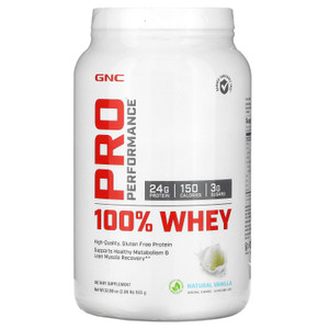 GNC Pro Performance, 100% Whey, Natural Vanilla, 2.06 lb (935 g),GNC Pro Performance, 100% Whey, Natural Vanilla, 2.06 lb (935 g)