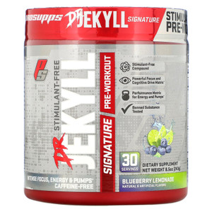 ProSupps, Dr. Jekyll Signature, Stimulant-Free Pre-Workout, Blueberry Lemonade, 8.5 oz (243 g),ProSupps, Dr. Jekyll Signature, Stimulant-Free Pre-Workout, Blueberry Lemonade, 8.5 oz (243 g)