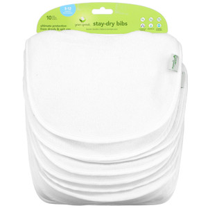 Green Sprouts, Stay Dry Bibs, 3-12 Months, White, 10 Pack,Green Sprouts, Stay Dry Bibs, 3-12 Months, White, 10 Pack
