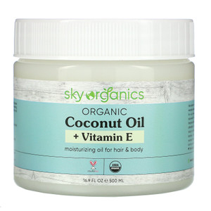 Sky Organics, Organic Coconut Oil + Vitamin E, 16.9 fl oz (500 ml),Sky Organics, Organic Coconut Oil + Vitamin E, 16.9 fl oz (500 ml)