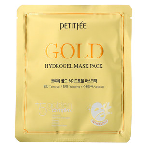 Petitfee, Gold Hydrogel Mask Pack, 5 Sheets,Petitfee, Gold Hydrogel Mask Pack, 5 Sheets