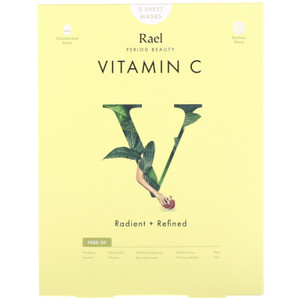 Rael, Vitamin C Sheet Mask, 5 Sheets,Rael, Vitamin C Sheet Mask, 5 Sheets