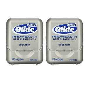 Oral-B, Glide, Pro-Health, Deep Clean Floss, Cool Mint, 2 Pack, 43.7 yd (40 m) Each,Oral-B, Glide, Pro-Health, Deep Clean Floss, Cool Mint, 2 Pack, 43.7 yd (40 m) Each