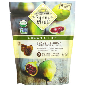 3 PACK OF Sunny Fruit, Organic Figs, 5 Portion Packs, 1.76 oz ( 50 g) Each,Sunny Fruit, Organic Figs, 5 Portion Packs, 1.76 oz ( 50 g) Each