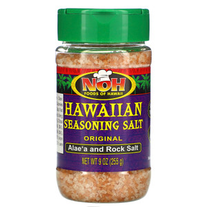 3 PACK OF NOH Foods of Hawaii, Hawaiian Seasoning Salt, Original, 9 oz (255 g),NOH Foods of Hawaii, Hawaiian Seasoning Salt, Original, 9 oz (255 g)