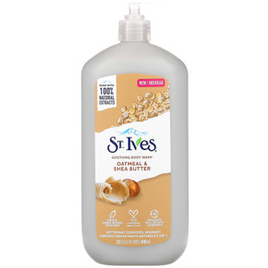 3 PACK OF St. Ives, Soothing Body Wash, Oatmeal & Shea Butter, 32 fl oz (946 ml),St. Ives, Soothing Body Wash, Oatmeal & Shea Butter, 32 fl oz (946 ml)