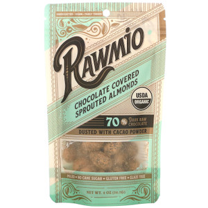 3 PACK OF Rawmio, Chocolate Covered Sprouted Almonds, 2 oz (56.7 g),Rawmio, Chocolate Covered Sprouted Almonds, 2 oz (56.7 g)