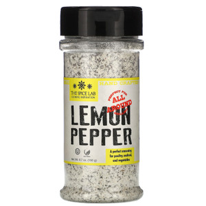 3 PACK OF The Spice Lab, Lemon Pepper, 6.7 oz (190 g),The Spice Lab, Lemon Pepper, 6.7 oz (190 g)
