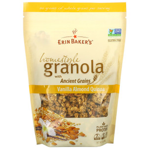 3 PACK OF Erin Baker's, Homestyle Granola with Ancient Grains, Vanilla Almond Quinoa, 12 oz (340 g),Erin Baker's, Homestyle Granola with Ancient Grains, Vanilla Almond Quinoa, 12 oz (340 g)