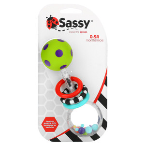 3 PACK OF Sassy, Inspire The Senses, Spin Shine Rattle, 0-24 Months, 1 Count,Sassy, Inspire The Senses, Spin Shine Rattle, 0-24 Months, 1 Count