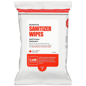3 PACK OF Kosette, Sanitizer Wipes, Alcohol-Free, 20 Wipes,Kosette, Sanitizer Wipes, Alcohol-Free, 20 Wipes