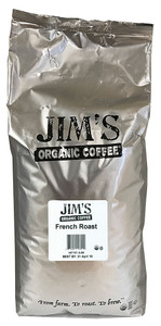 Jims Organic Coffee Dark Roast Whole Bean French Roast -- 5 lbs