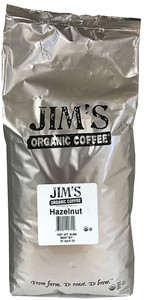 Jims Organic Coffee Whole Bean Hazelnut -- 5 lbs