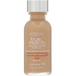 L'Oreal, True Match Super-Blendable Makeup, N5 True Beige , 1 fl oz (30 ml)