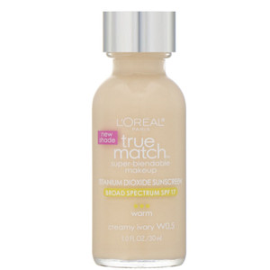 L'Oreal, True Match Super-Blendable Makeup, W0.5 Creamy Ivory, 1 fl oz (30 ml)