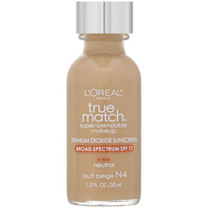 L'Oreal, True Match Super-Blendable Makeup, N4 Buff Beige , 1 fl oz (30 ml)