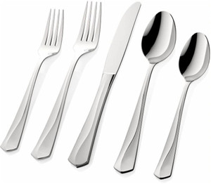 Dash of That Olivia Stainless Steel Flatware Set Silver -- 20 Piece