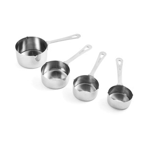 Allrecipes 4 Piece Measuring Cups Stainless Steel -- 1 Set