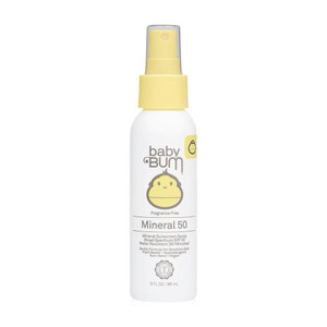 Baby Bum Mineral 50 Sunscreen Spray Fragrance Free SPF 50 -- 3 fl oz