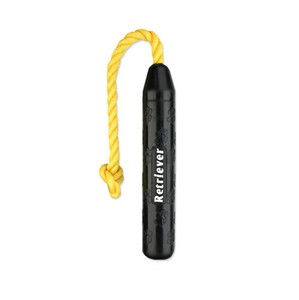 Mammoth TireBiter Chew Toy Retriever with Poly Rope Black 11 Inch -- 1 Toy