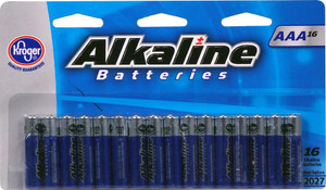 Kroger Alkaline AAA Batteries -- 16 Batteries
