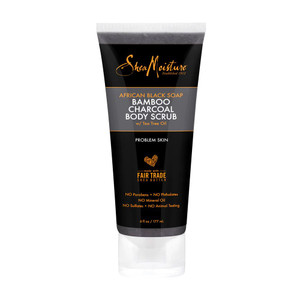 SheaMoisture African Black Soap Bamboo Charcoal Body Scrub with Tea Tree Oil -- 6 fl oz