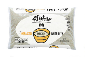 3 PACK of 4Sisters Enriched Extra Long Grain White Rice -- 5 lbs