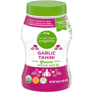 3 PACK of Simple Truth Organic Garlic Tahini Ground Sesame Seed -- 16 oz