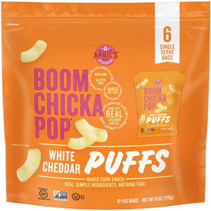 3 PACK of Angies Boomchickapop Puffs White Cheddar -- 6 Bags