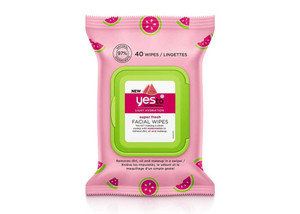 3 PACK of Yes To Inc Watermelon Facial Wipes -- 40 Wipes