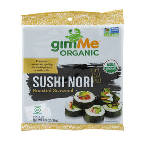 3 PACK OF gimMe, Sushi Nori, Roasted Seaweed, 0.81 oz (23 g),gimMe, Sushi Nori, Roasted Seaweed, 0.81 oz (23 g)