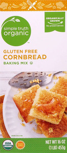 3 PACK of Simple Truth Organic Gluten Free Corn Bread Baking Mix -- 16 oz