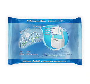 3 PACK of BouDe Multipurpose Wipes Unscented -- 42 Wipes