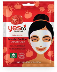 3 PACK of Yes To Inc Tomatos Clear Skin Paper Mask -- 1 Mask
