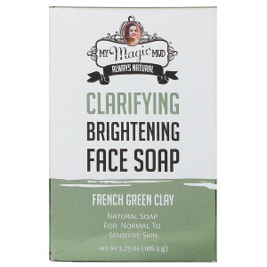 3 PACK OF My Magic Mud, Clarifying Brightening Face Soap, French Green Clay, 3.75 oz (106.3 g)