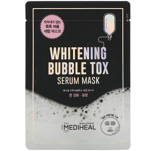 3 PACK OF Mediheal, Whitening Bubble Tox Serum Mask, 1 Sheet, 21 ml