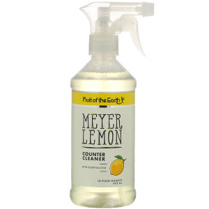 3 PACK OF Fruit of the Earth, Meyer Lemon Counter Cleaner, 16 fl oz (473 ml)
