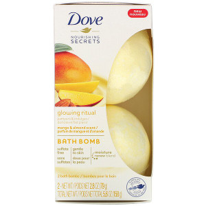 Dove, Nourishing Secrets, Bath Bombs, Mango and Almond, 2 Bath Bombs, 2.8 oz (79 g) Each