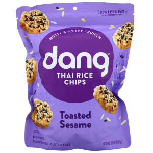 3 PACK OF Dang, Thai Rice Chips, Toasted Sesame,  3.5 oz (100 g)
