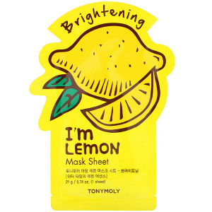 3 PACK OF Tony Moly, I'm Lemon, Brightening Sheet Mask, 1 Sheet, 0.74 oz (21 g)