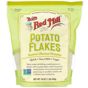 3 PACK OF Bobs Red Mill, Potato Flakes, Instant Mashed Potatoes, 16 oz (454 g)